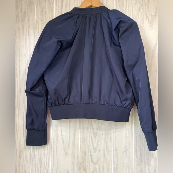 Free People Navy Blue Bomber Jacket Size XS EUC - Picture 6 of 6